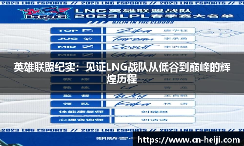 英雄联盟纪实：见证LNG战队从低谷到巅峰的辉煌历程